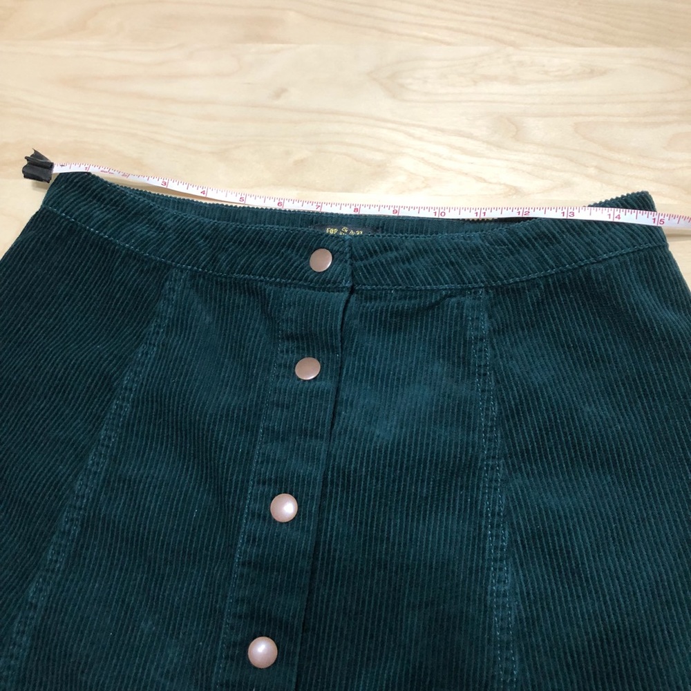 Forever 21 Dark Green Corduroy Mini Skirt - Picture 5 of 6